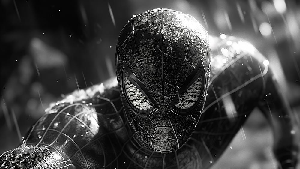 Spiderman Black and white wallpaper 4K HD Poster for PC Desktop mac laptop mobile iphone Phone free download background ultraHD UHD