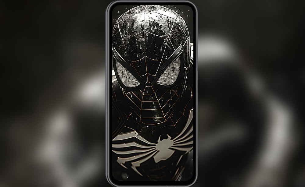 Spiderman black Suit Marvel wallpaper 4K HD for PC Desktop mac laptop mobile iphone Phone free download background ultraHD UHD