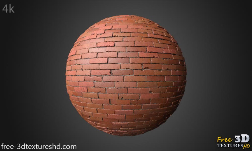 Free download Old Brick Wall 3d Texture seamless PBR material High Resolution 4k HD
