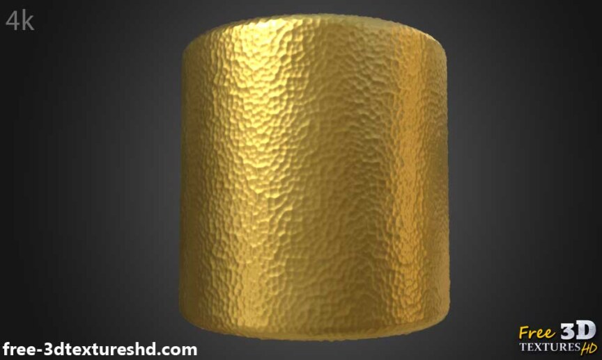 Gold-hammered-3D-Texture-Seamless-natural-PBR-material-High-Resolution-Free-Download-HD-4k-preview-cylindre