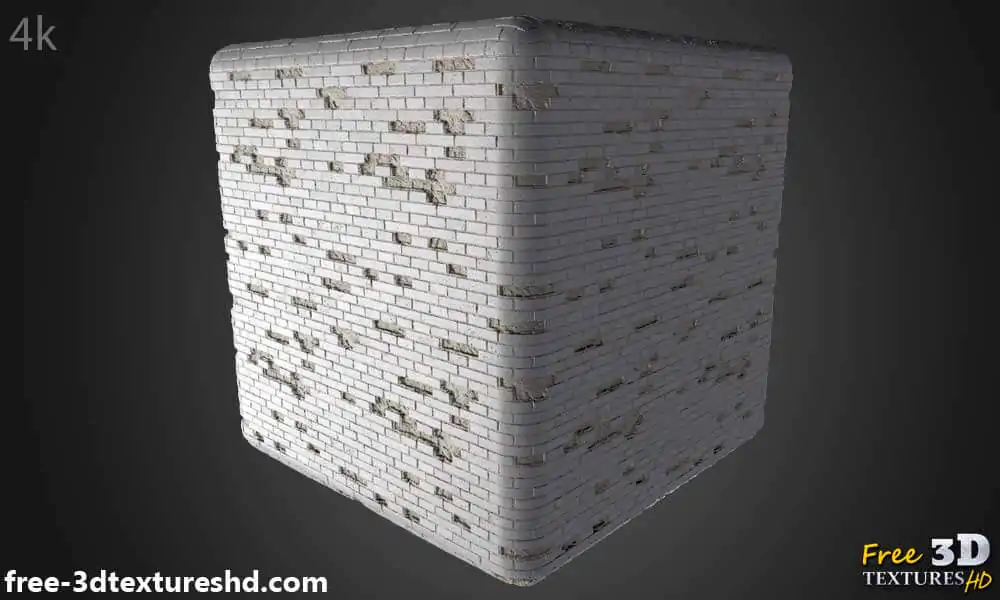 Old Brick wall 3D Texture with unstack bricks PBR High Resolution Free ...