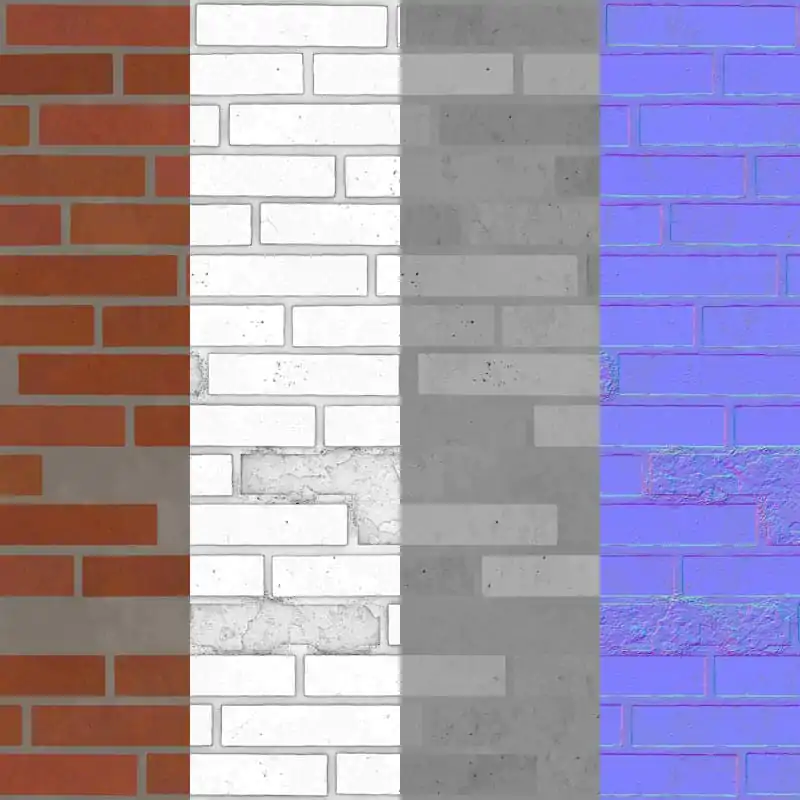 Old Brick wall with unstack brick 3D Texture PBR High Resolution Free ...