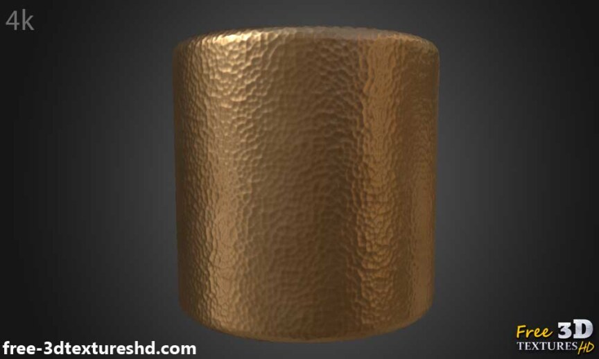 Hammered-copper-3D-texture-PBR-decoration-element-free-download-High-resolution-HD-4K-cylindre