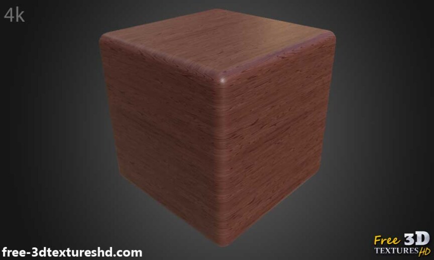 Red-simple-wood-texture-background-3d-PBR-material-free-download-HD-4K-render-preview-cube