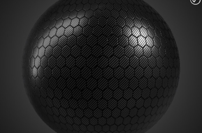 Black-Carbon-fiber-hexagon-3d-texture-PBR-material-background-free-download-HD-4K-Unity-Unreal-Vray