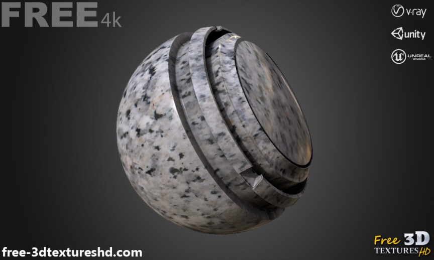 Grey-Granite-Marble-PBR-texture-3D-free-download-High-resolution-Unity-Unreal-Vray-render-material