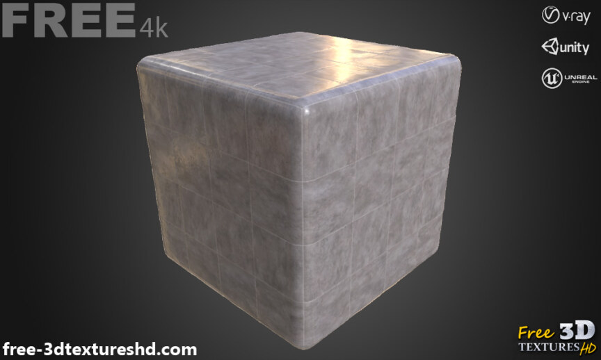 Grey-marble-wall-tile-PBR-texture-3D-free-download-High-resolution-Unity-Unreal-Vray-render-cube