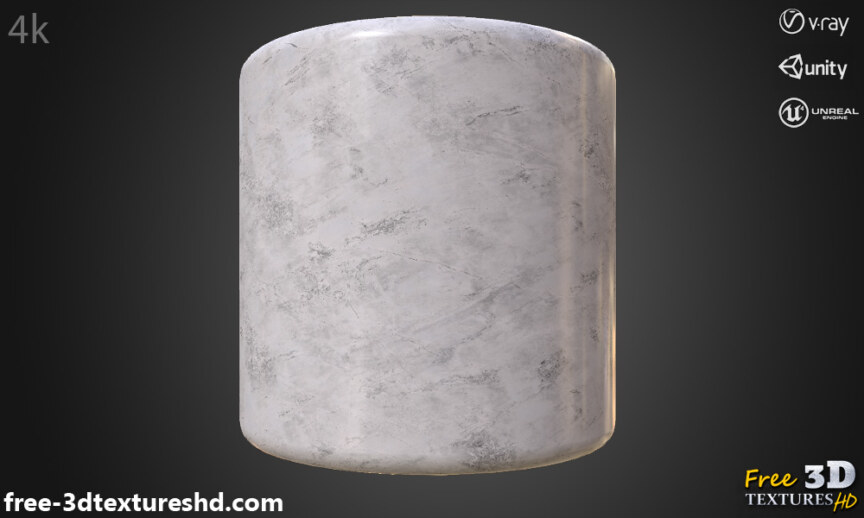 White-Marble-PBR-textures-free-download-High-resolution-Unity-Unreal-Vray-render-cylindre