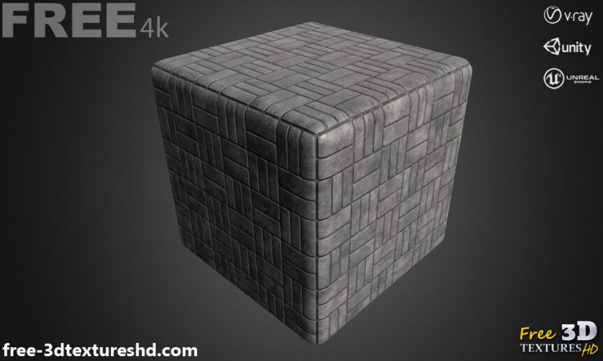 Basket-weave-concrete-pavement-3D-texture-PBR-High-Resolution-Free-Download-4K-unity-unreal-vray-render-cube