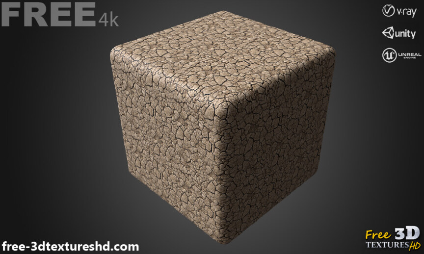Cracked-ground-seamless-3D-texture-PBR-High-Resolution-Free-Download-4K-unity-unreal-vray-render-cube