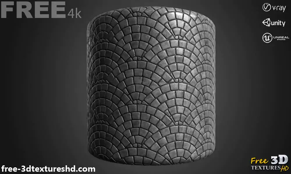 European Fan Concrete pavement 3D Texture PBR in High Resolution Free ...