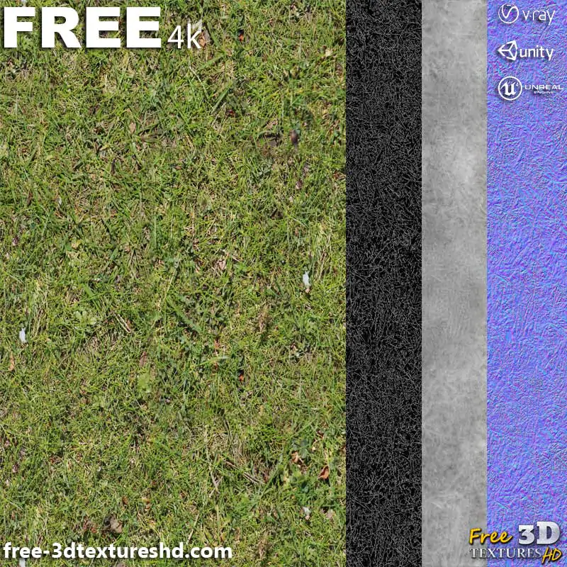 Grass Ground Seamless 3D Texture PBR in High Resolution Free Download ...