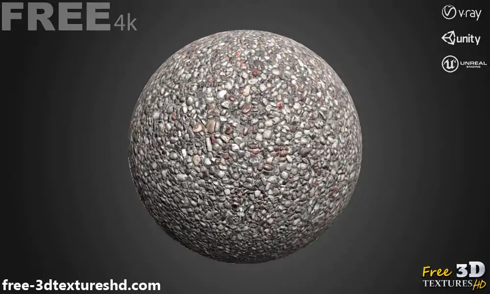 Gravel pebble ground Texture PBR in High Resolution Free Download 4K ...