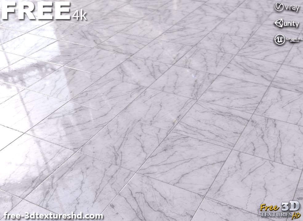 White-Marble-floor-tiles-3d-texture-PBR-material-background-free-download-4K-Unity-Unreal-Vray-render-plan