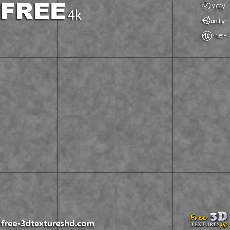 Concrete pavement Tile 3D Texture PBR in High Resolution Free Download ...