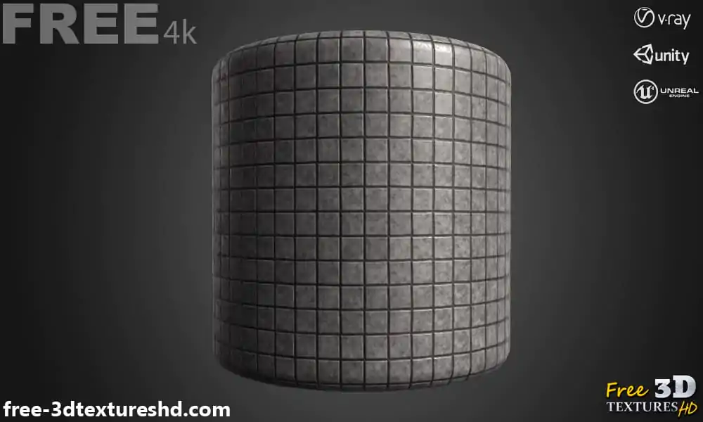Concrete Tile Pavement 3D Texture PBR in High Resolution Free Download ...