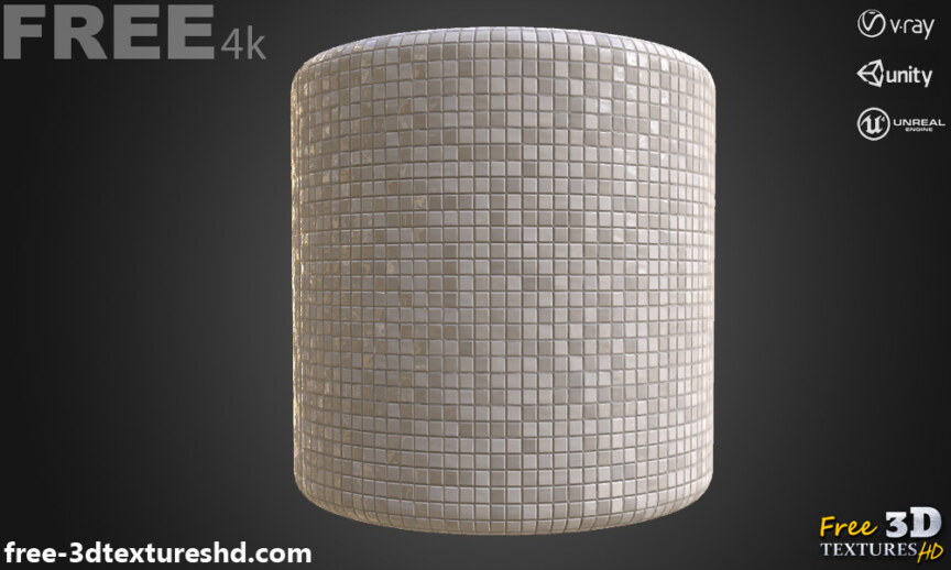 white-ceramic-Tiles-3d-texture-PBR-material-background-free-download-4K-Unity-Unreal-Vray-render-wall