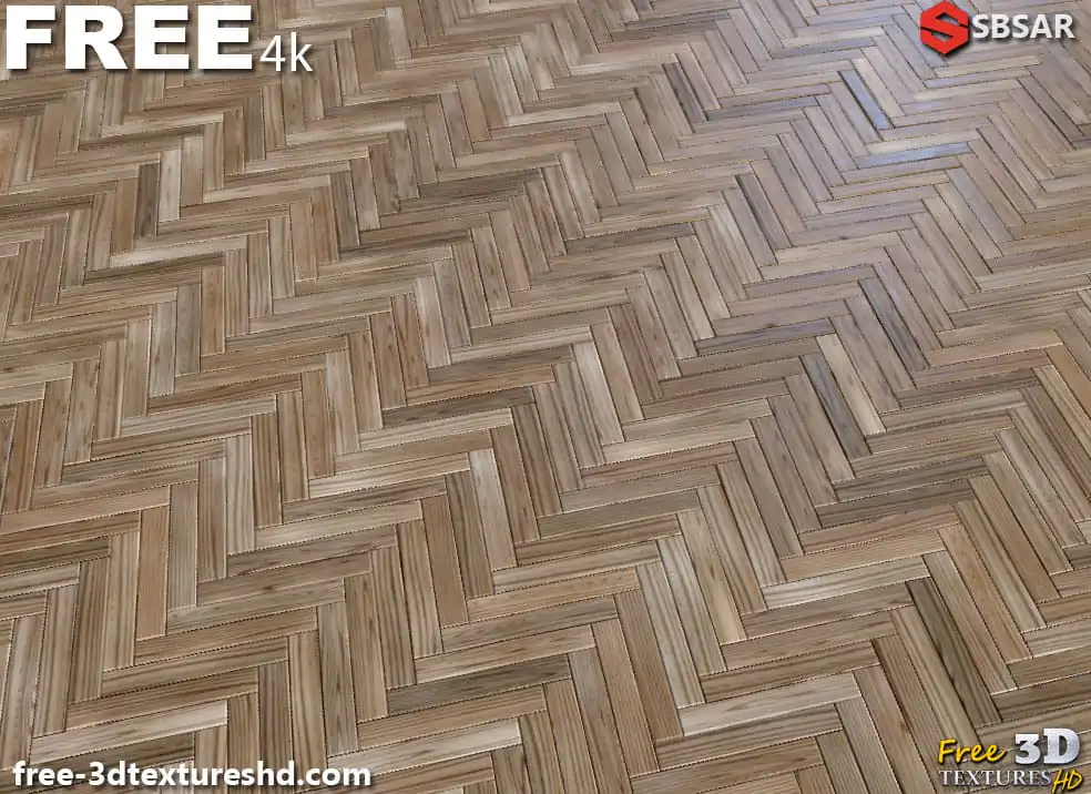 Wood Floor Parquet Herringbone Style PBR Textures Generator Substance ...