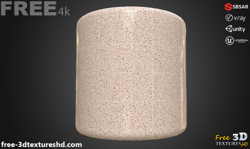 Beige-Ceramic-floor-tiles-Terrazzo-pattern-seamless-substance-SBSAR-PBR-texture-free-download-High-resolution-Unity-Unreal-Vray-3