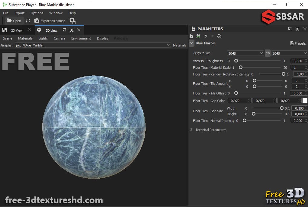 Blue-marble-tile-substance-SBSAR-PBR-texture-free-download-High-resolution-Unity-Unreal-Vray-7