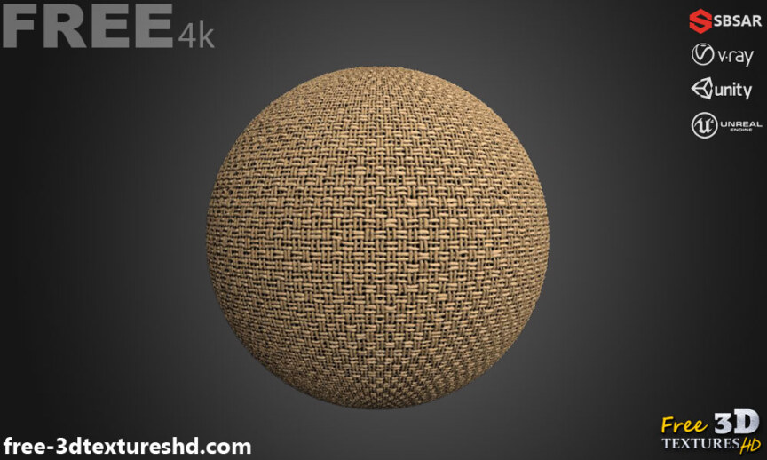 Plain-weave-square-fabric-brown-PBR-texture-3D-free-download-High-resolution-Substance-Sbsar-Unity-Unreal-Vray-2