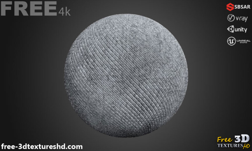 Synthetic-fabric-twill-weave-grey-PBR-texture-3D-free-download-High-resolution-Substance-Sbsar-Unity-Unreal-Vray-1