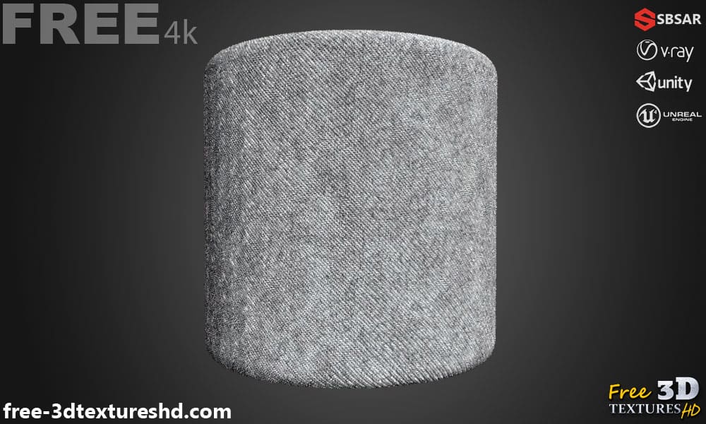 Synthetic-fabric-twill-weave-grey-PBR-texture-3D-free-download-High-resolution-Substance-Sbsar-Unity-Unreal-Vray-3