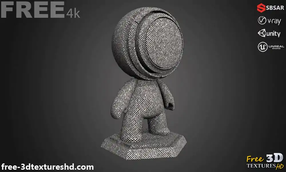 Tweed Cloth Gray Substance SBSAR Free Download PBR Texture 3D High ...