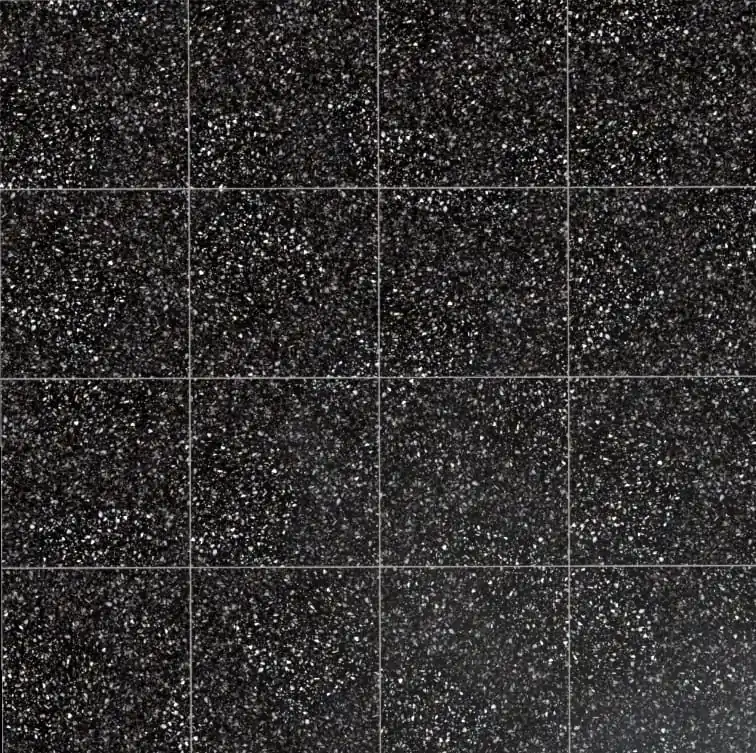 Black Venezia Ceramic Floor Tiles Terrazzo Pattern PBR Texture Free ...