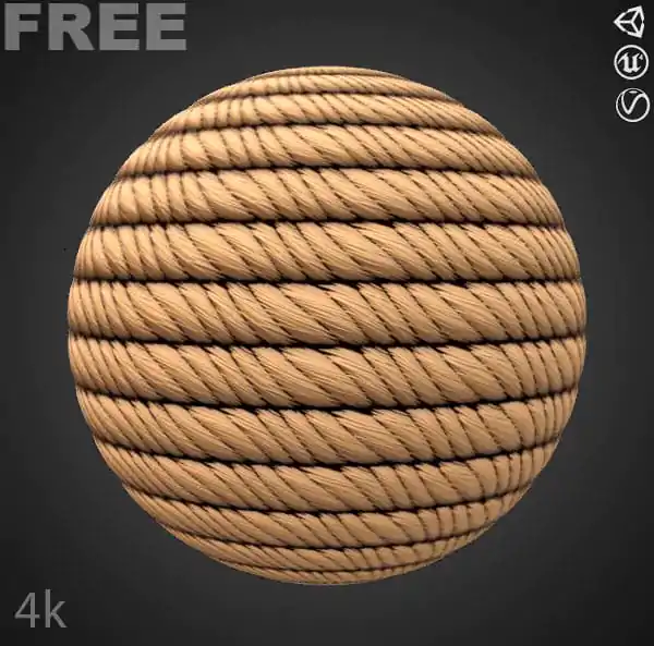 Rope Fabric Material PBR Texture 3D Free Download High Resolution ...