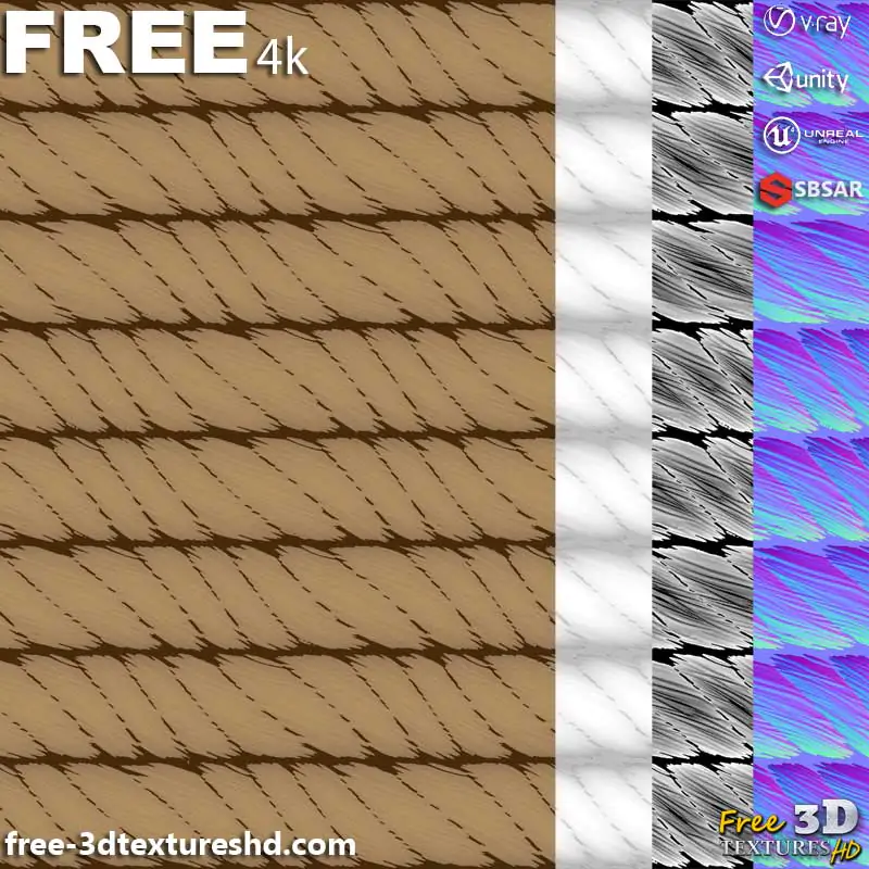 Rope Fabric Material PBR Texture 3D Free Download High Resolution ...