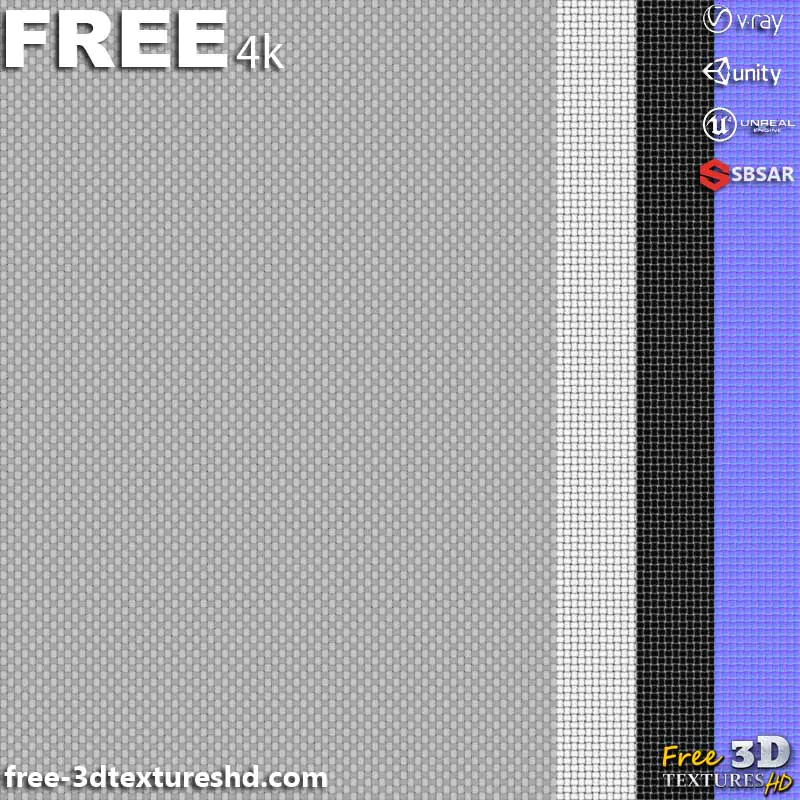 White Plain Weave Fabric Substance SBSAR Free Download PBR Texture 3D ...