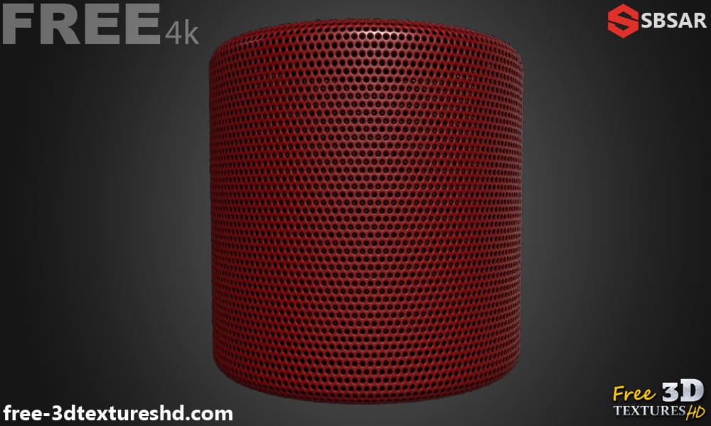 Plastic-Perfored-panels-3D-texture-substance-SBSAR-generator-free-download-render-cylindre