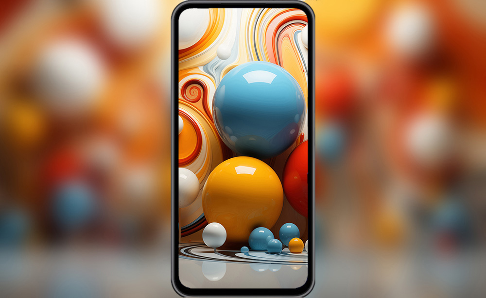 Abstract colorful 3D spheres wallpaper Ultra HD 4K background for Desktop and Phone free download