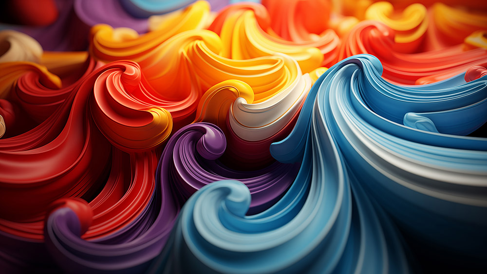 Abstract dynamic colorful shapes wallpaper HD 4K background for Desktop and Phone free download