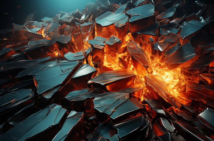 Abstract wallpaper broken glass explosion waves HD 4K background for Desktop and Phone free download