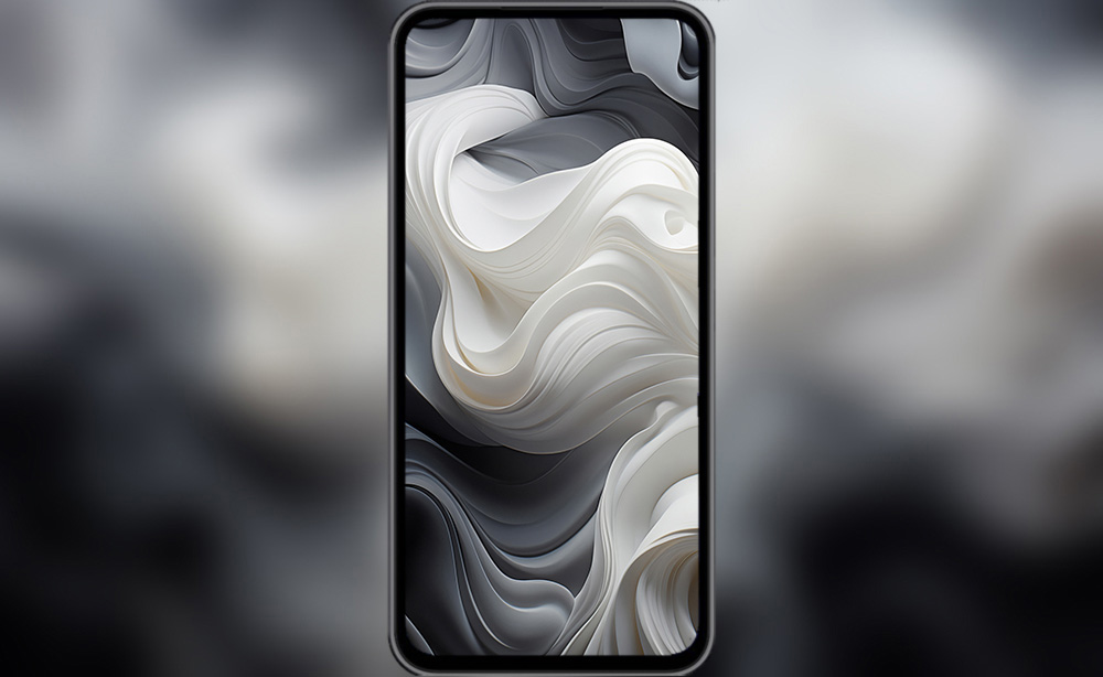 3D rendering of black and white waves Abstract wallpaper Ultra HD 4K background for Desktop and Phone free download