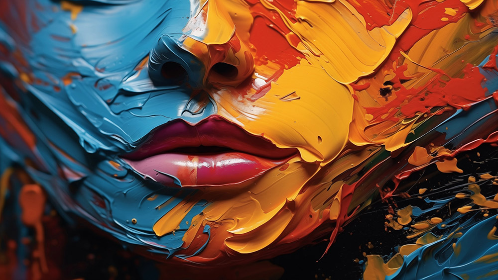 Abstract wallpaper human face colors ultra HD 4K background for Desktop and Phone free download