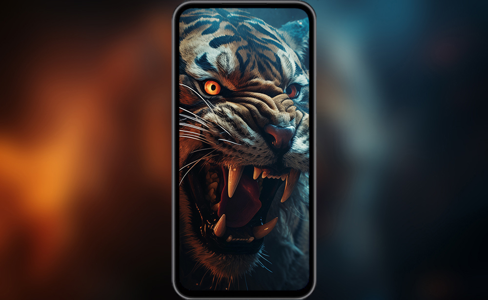 Tiger roaring ultra HD 4K wallpaper background for Desktop laptop iphone and Phone free download