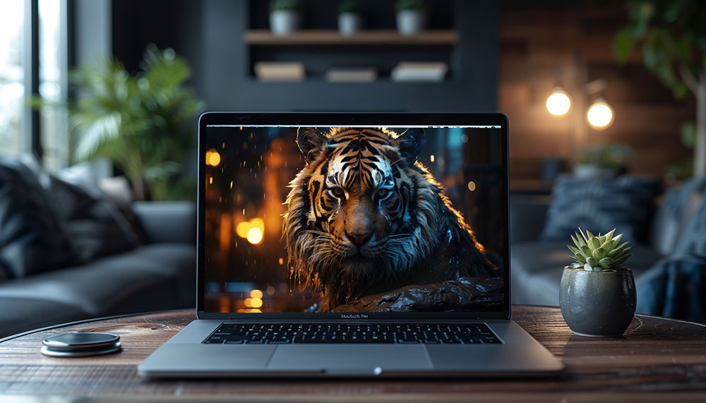 Tiger in the rain ultra HD 4K wallpaper background for Desktop and Phone free download