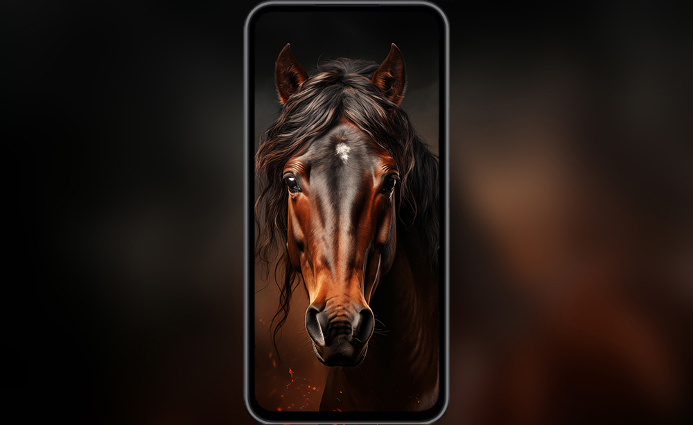 Dark brown horse ultra HD 4K wallpaper background for Desktop laptop iphone and Phone free download