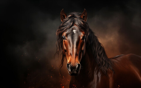 Dark brown horse ultra HD 4K wallpaper background for Desktop laptop iphone and Phone free download