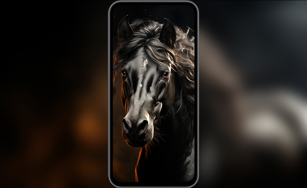 beautiful black horse ultra HD 4K wallpaper background for Desktop laptop iphone and Phone free download