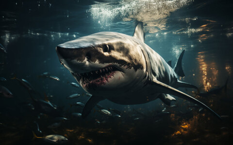 shark hunter ultra HD 4K wallpaper background for Desktop and Phone free download
