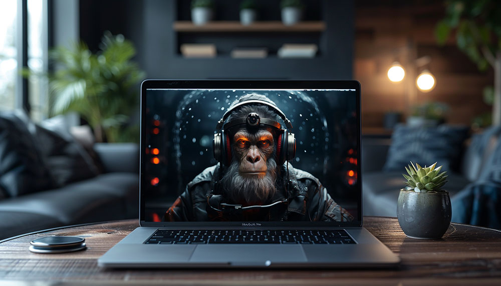 smart chimp ultra HD 4K wallpaper background for Desktop and Phone free download