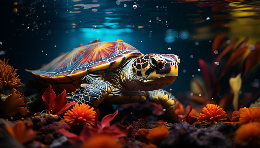 Turtle underwater ultra HD 4K wallpaper background for Desktop laptop iphone and Phone free download
