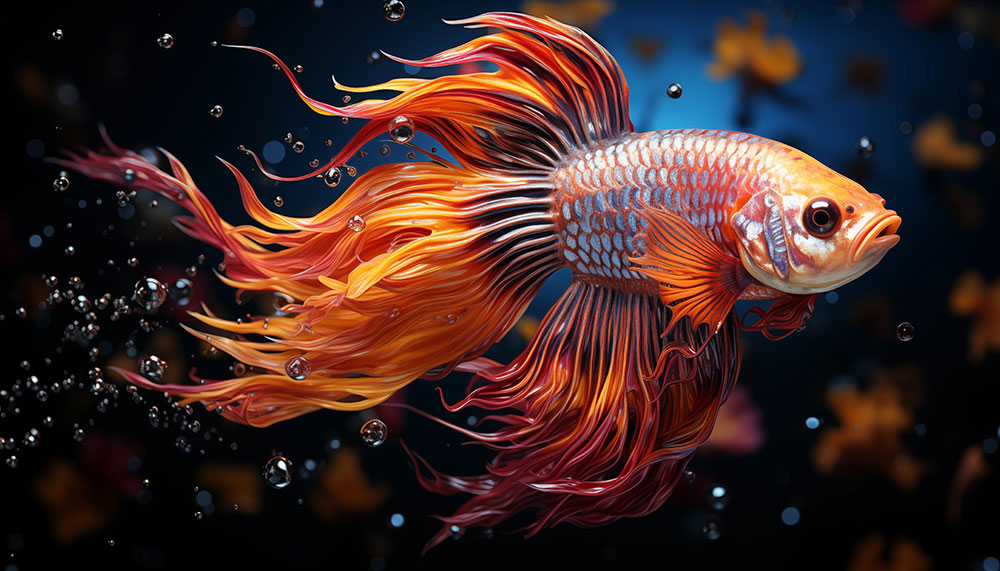 golden red fish ultra HD 4K wallpaper background for Desktop and Phone free download