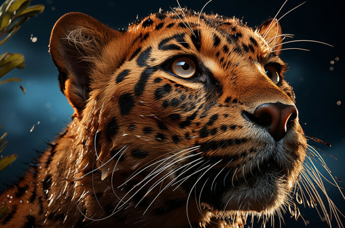 close-up of a leopard ultra HD 4K wallpaper background for Desktop and Phone free download