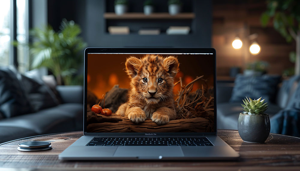 Baby lion ultra HD 4K wallpaper background for Desktop and Phone free download