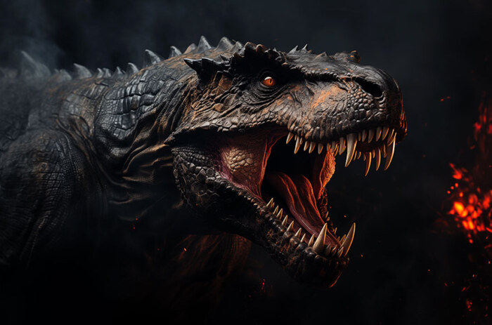 angry T-rex ultra HD 4K wallpaper background for Desktop and Phone free download